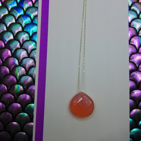 Pink Opal Faceted Gemstone 18" Dainty Necklace - Picture 4 of 4